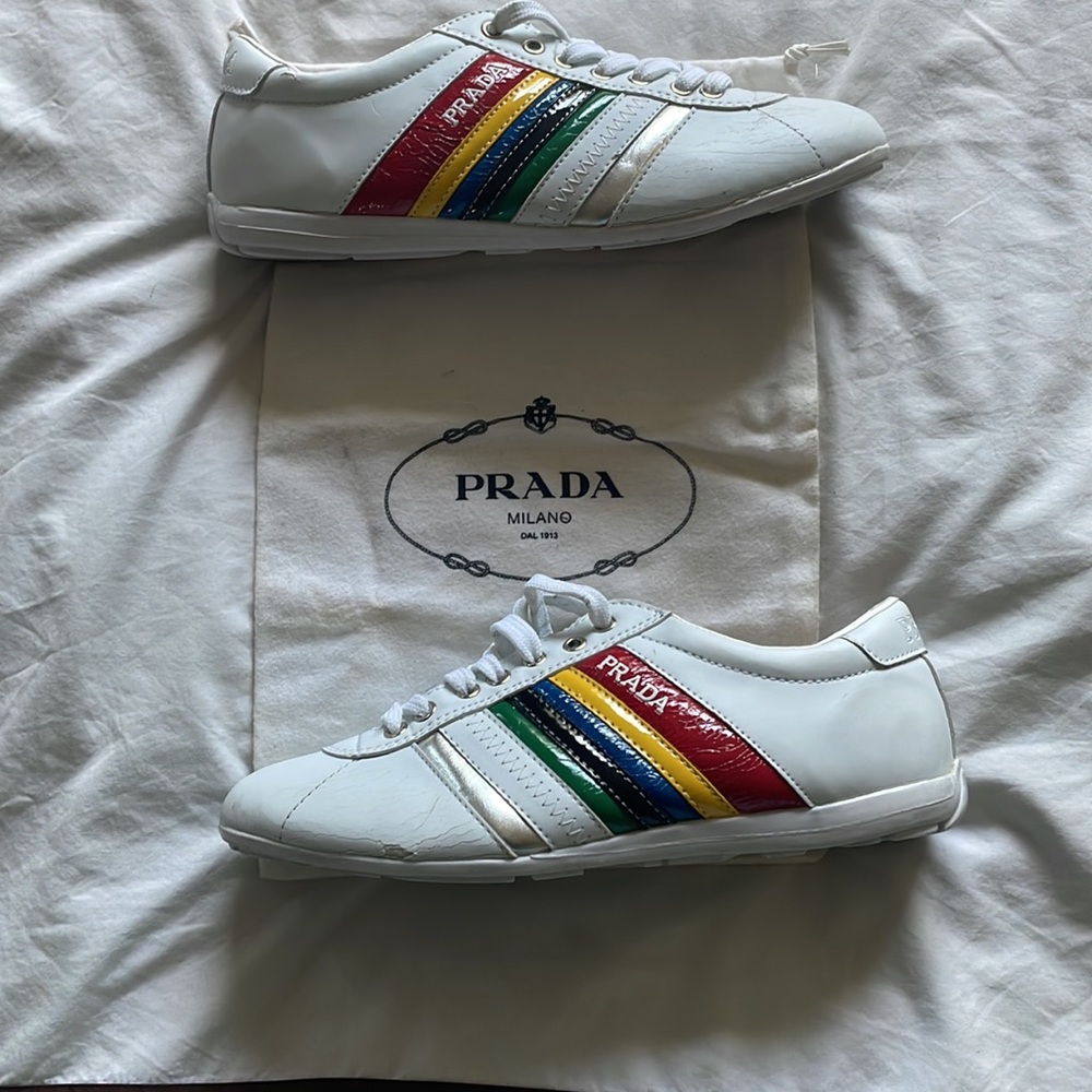 Prada casual Shoes comfortable, minor scuffs UNdetectable- but present-
